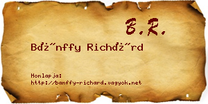 Bánffy Richárd névjegykártya