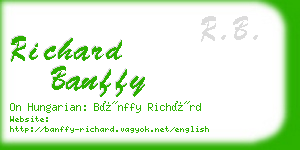 richard banffy business card